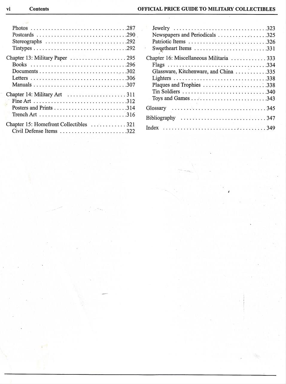 Official Price Guide to Military Collectibles: Sixth Edition used book depot