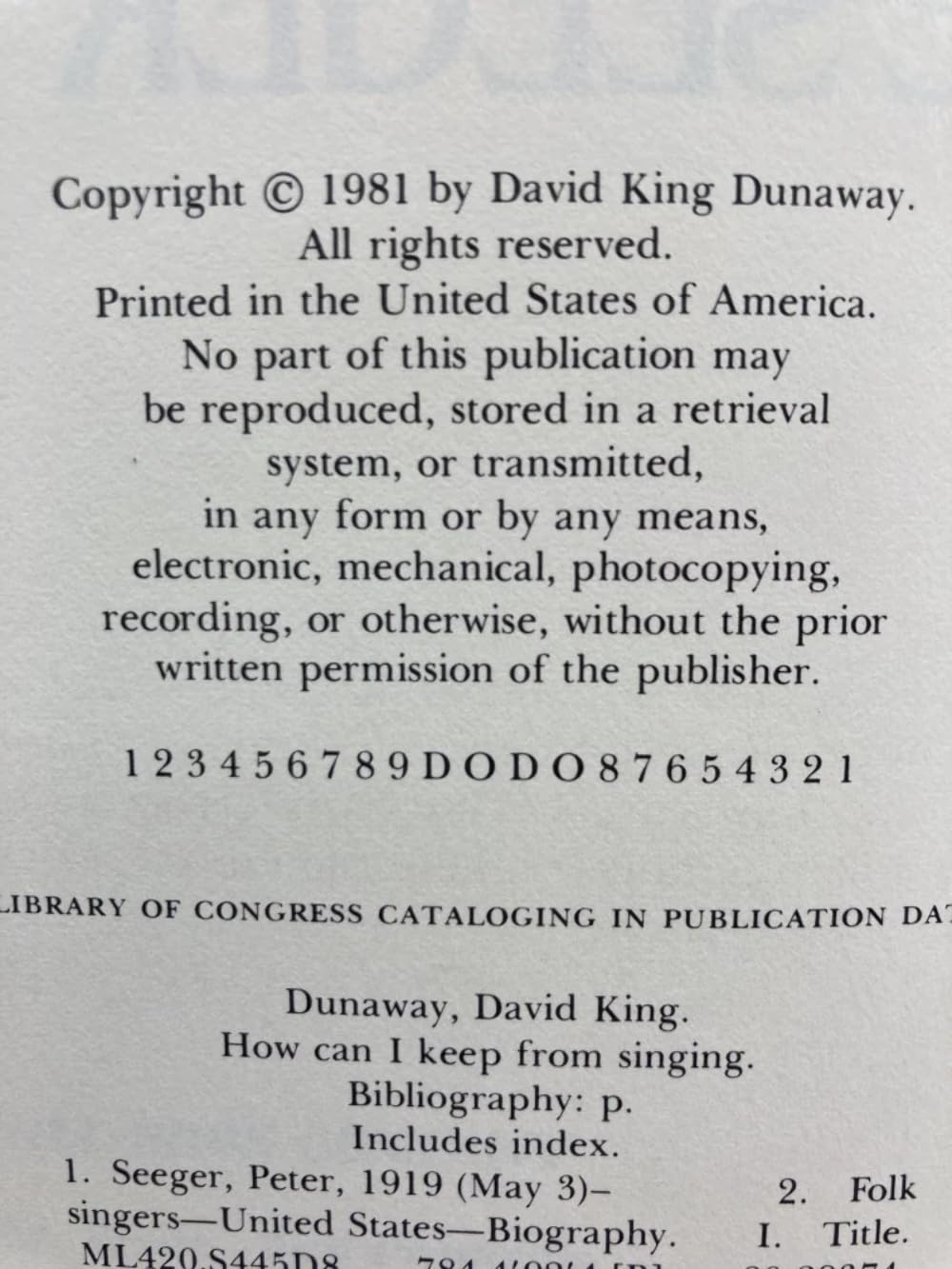 How Can I Keep from Singing: Pete Seeger used book depot