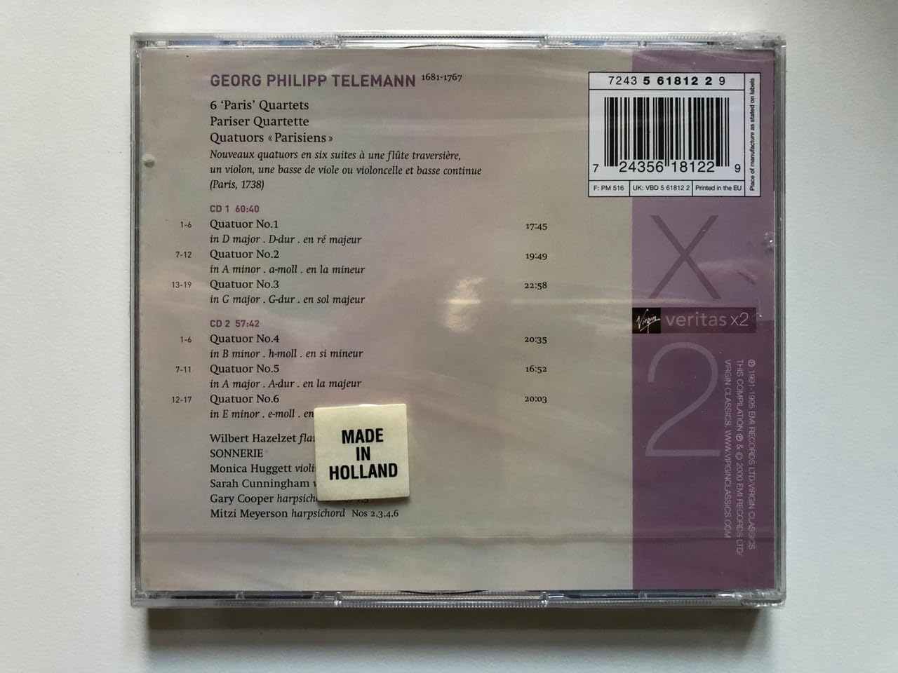 Telemann: The Six Paris Quartets used book depot