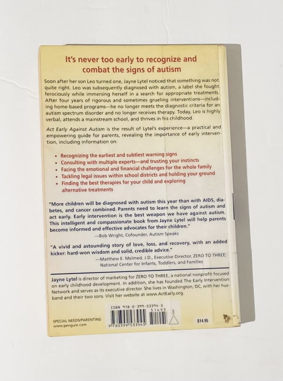 Act Early Against Autism: Give Your Child a Fighting Chance from the Start used book depot
