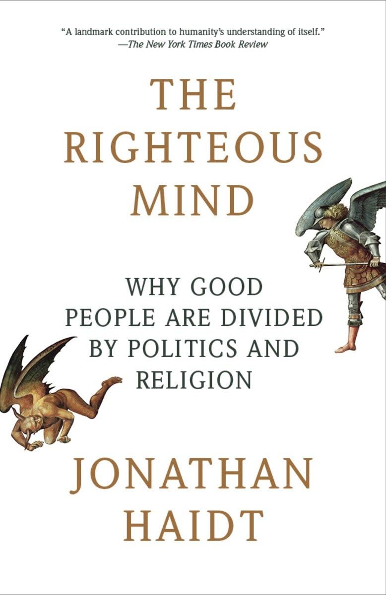 The Righteous Mind: Why Good People Are Divided by Politics and Religion used book depot