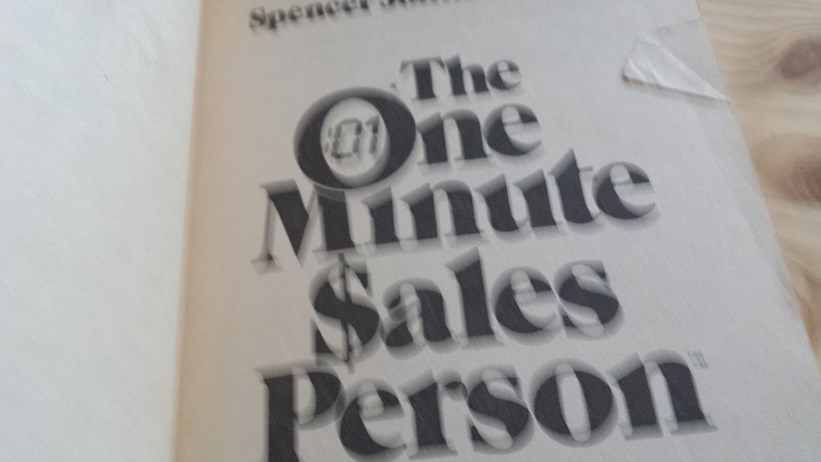 The One Minute Sales Person used book depot