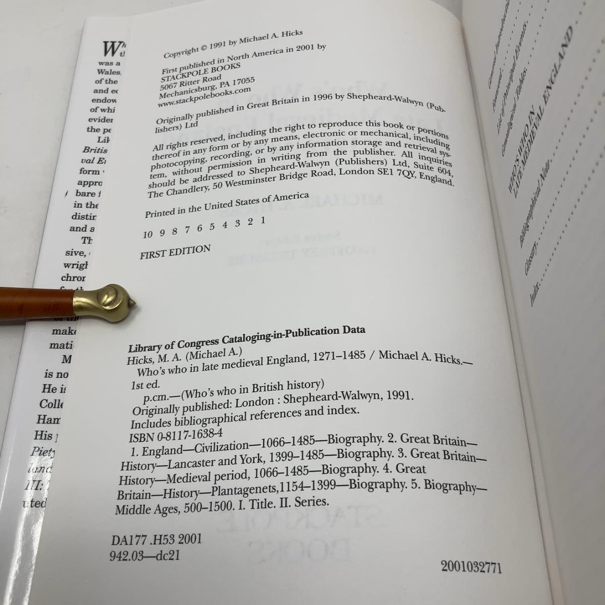 Who's Who in Late Medieval England (Who's Who in British History) used book depot
