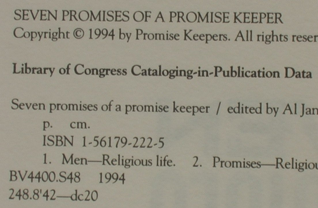 Seven Promises of a Promise Keeper