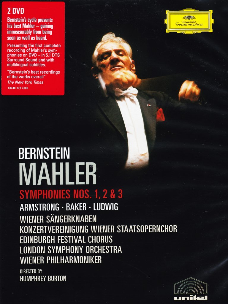 Mahler - Symphonies Nos. 1, 2 & 3 ~ Leonard Bernstein, Sheila Armstrong, Janet Baker, Christa Ludwig, Wiener Philharmoniker, London Symphony Orchestra used book depot