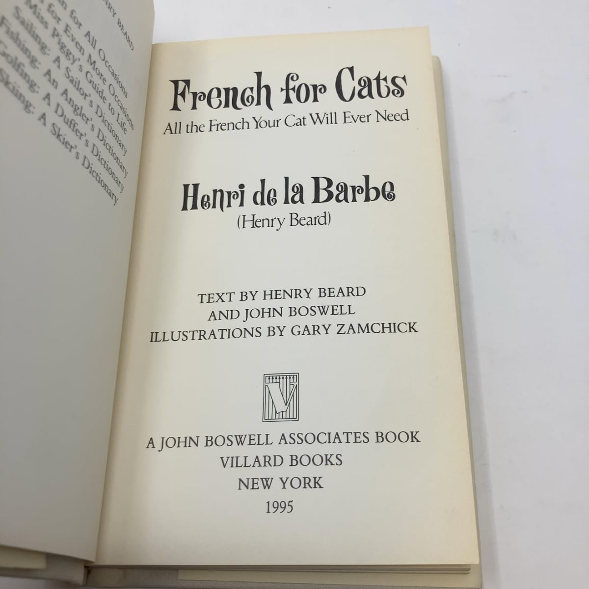 French for Cats: All the French Your Cat Will Ever Need used book depot