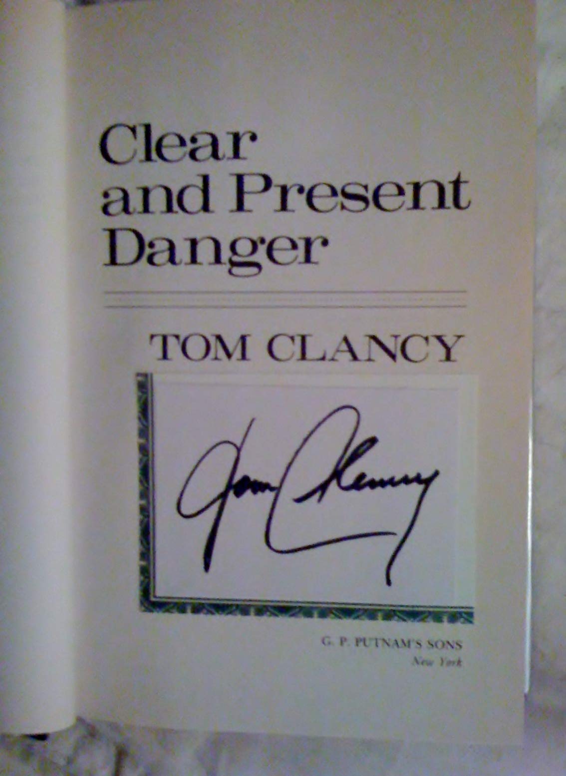 Clear and Present Danger used book depot