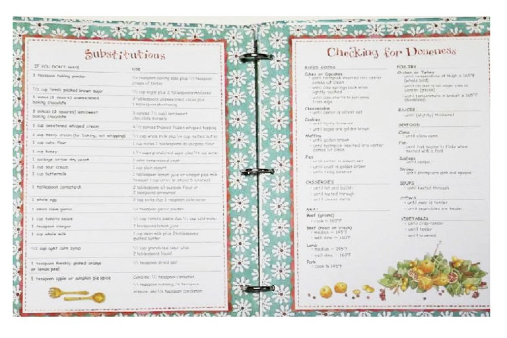 New Seasons Hardcover Deluxe Recipe Binder Blue Daisy Susan Branch used book depot