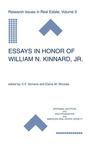 Essays in Honor of William N. Kinnard, Jr. (Research Issues in Real Estate, 9) used book depot