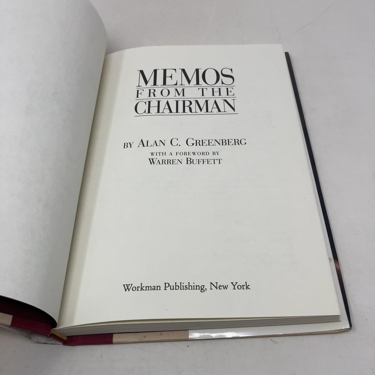 Memos from the Chairman used book depot