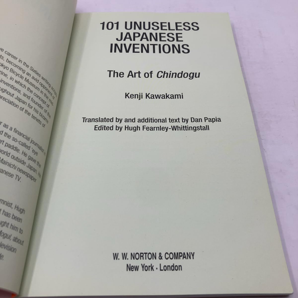 101 Unuseless Japanese Inventions: The Art of Chindogu used book depot