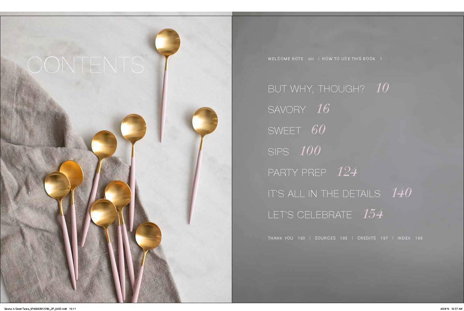 Sasha in Good Taste: Recipes for Bites, Feasts, Sips & Celebrations used book depot