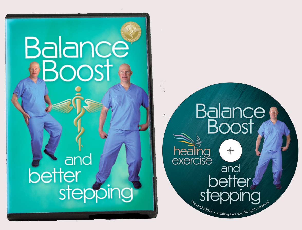 Balance Boost and Better Stepping by Healing Exercise – Balance Exercises for Seniors & Those w/ Mobility Issues + Bonus Sitting Back & Neck Stretch DVD, Gentle Stretches for Hip Thoracic Spi used book depot