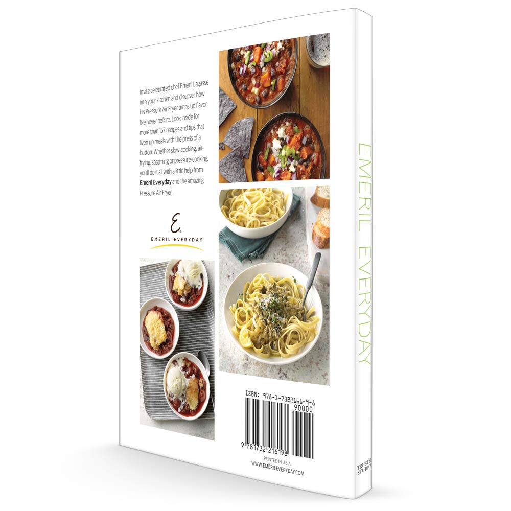 Emeril Lagasse Pressure Cooker & Air Fryer Cookbook with 157+ Quick and Easy Recipes | Air Fry, Slow Cook, Pressure Cooker Recipes & More | Emeril Everyday Collection used book depot
