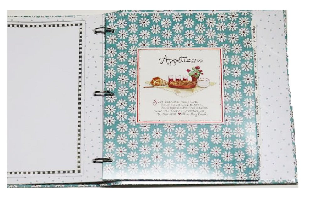 New Seasons Hardcover Deluxe Recipe Binder Blue Daisy Susan Branch used book depot