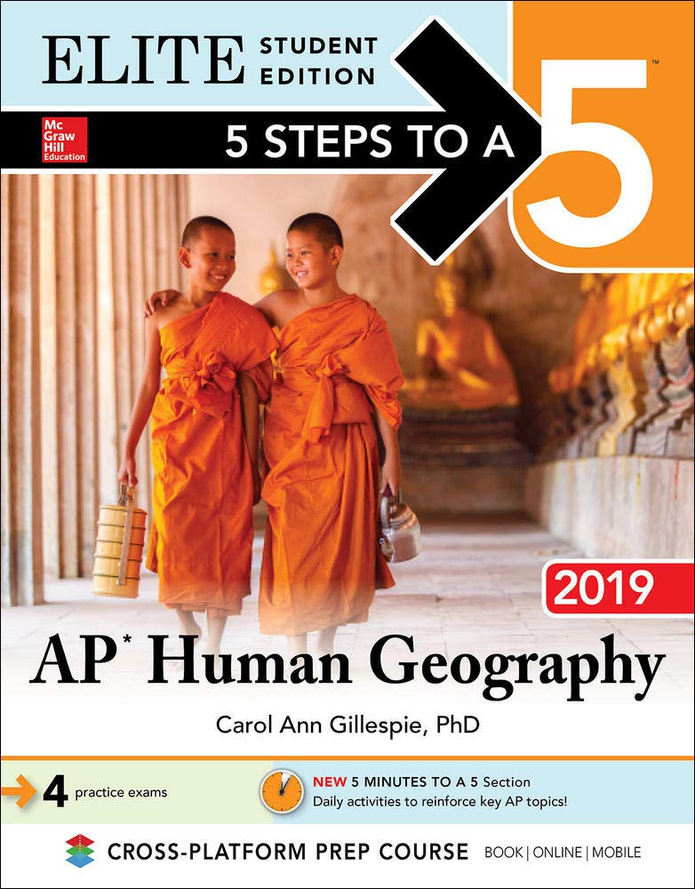 5 Steps to a 5: AP Human Geography 2019 Elite Student Edition used book depot