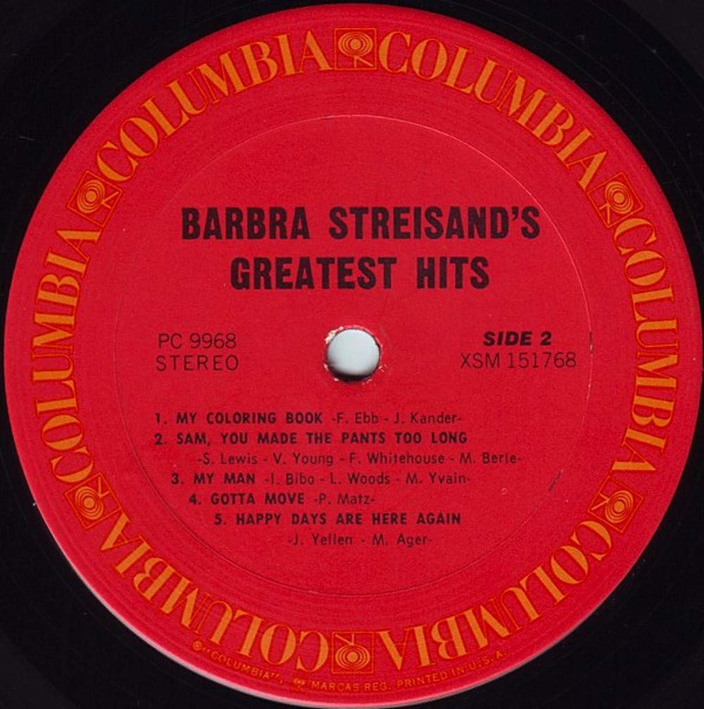 Barbra Streisand's Greatest Hits used book depot