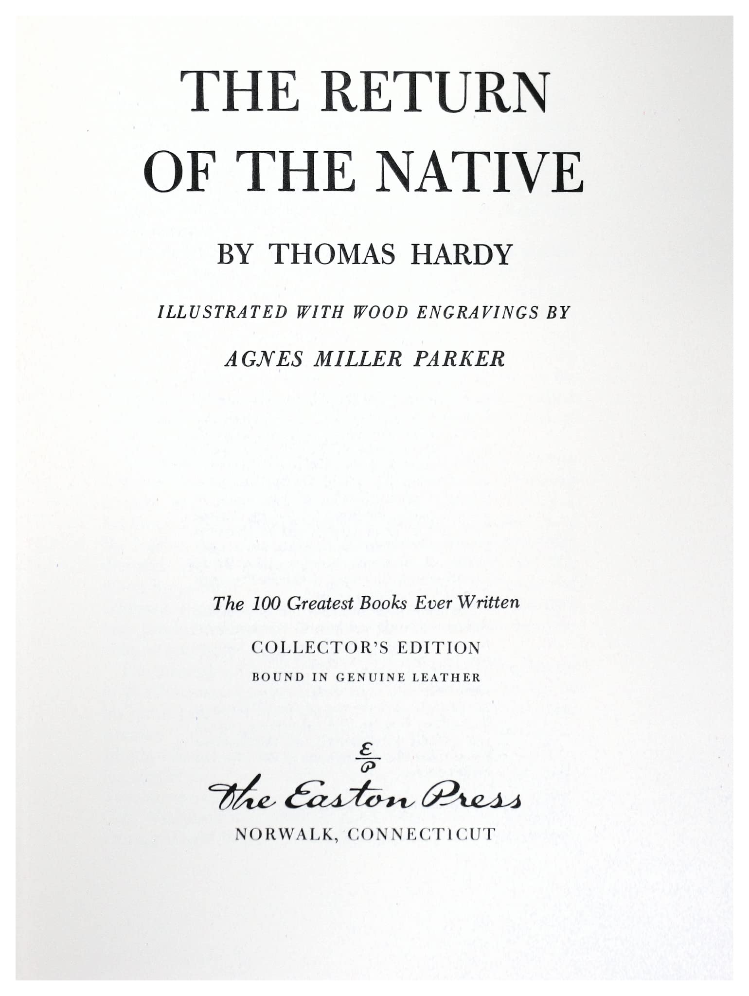 The Return of The Native (100 Greatest Books Ever Written Collector's Edition) used book depot