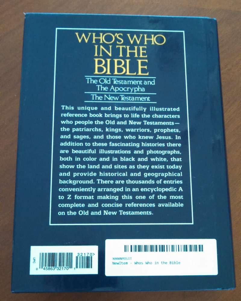 Who's Who in the Bible used book depot