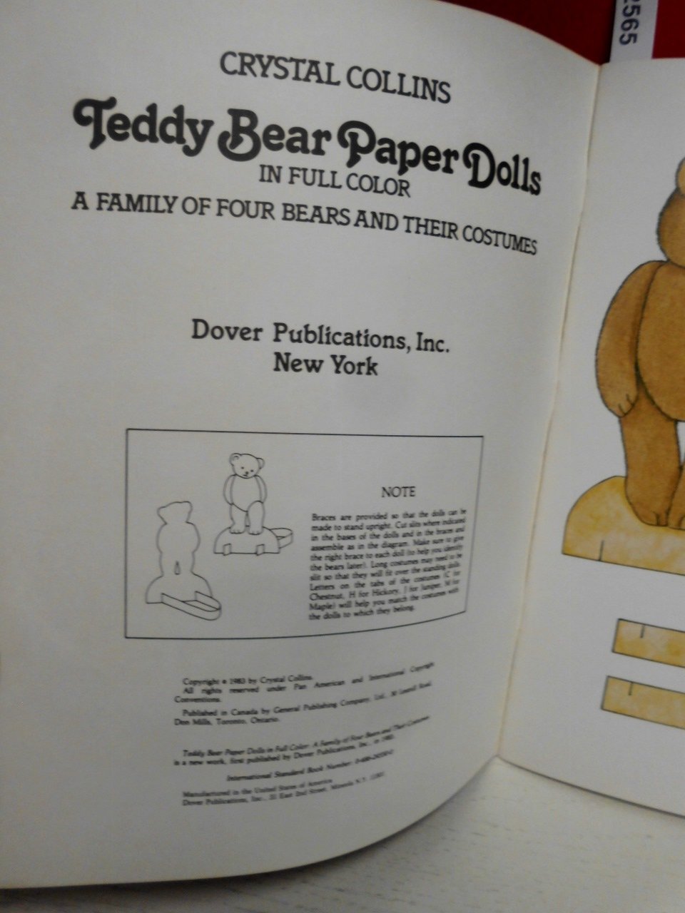 Teddy Bear Paper Dolls in Full Color: A Family of Four Bears and Their Costumes used book depot