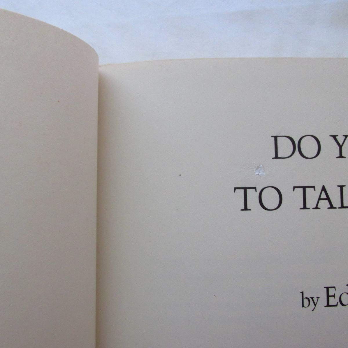 Do You Want to Talk About It? used book depot