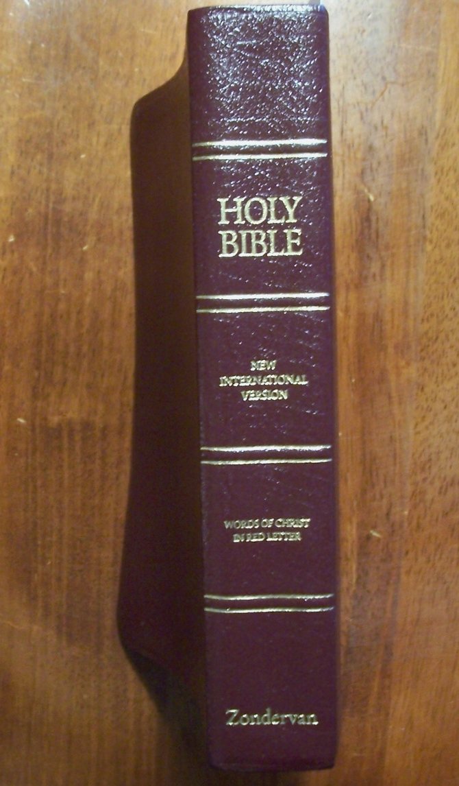 NIV Reference Bible, Personal Size (Burgundy Bonded Leather) used book depot