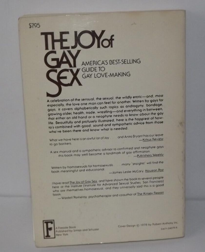 The Joy of Gay Sex: An Intimate Guide for Gay Men to the Pleasures of a Gay Lifestyle used book depot
