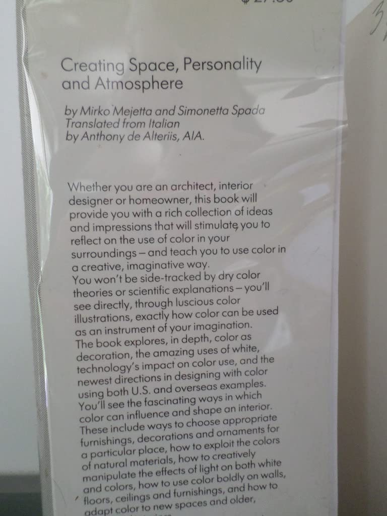 Interiors in Color: Creating Space, Personality and Atmosphere (English and Italian Edition) used book depot