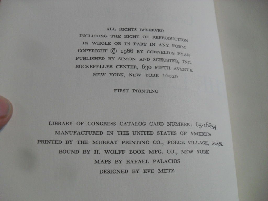 RARE THE LAST BATTLE CORNELIUS RYAN 1966 1ST PRINT FIRST EDITION HC/DJ BOOK WWII used book depot