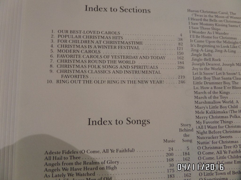 The Reader's Digest Merry Christmas Songbook used book depot