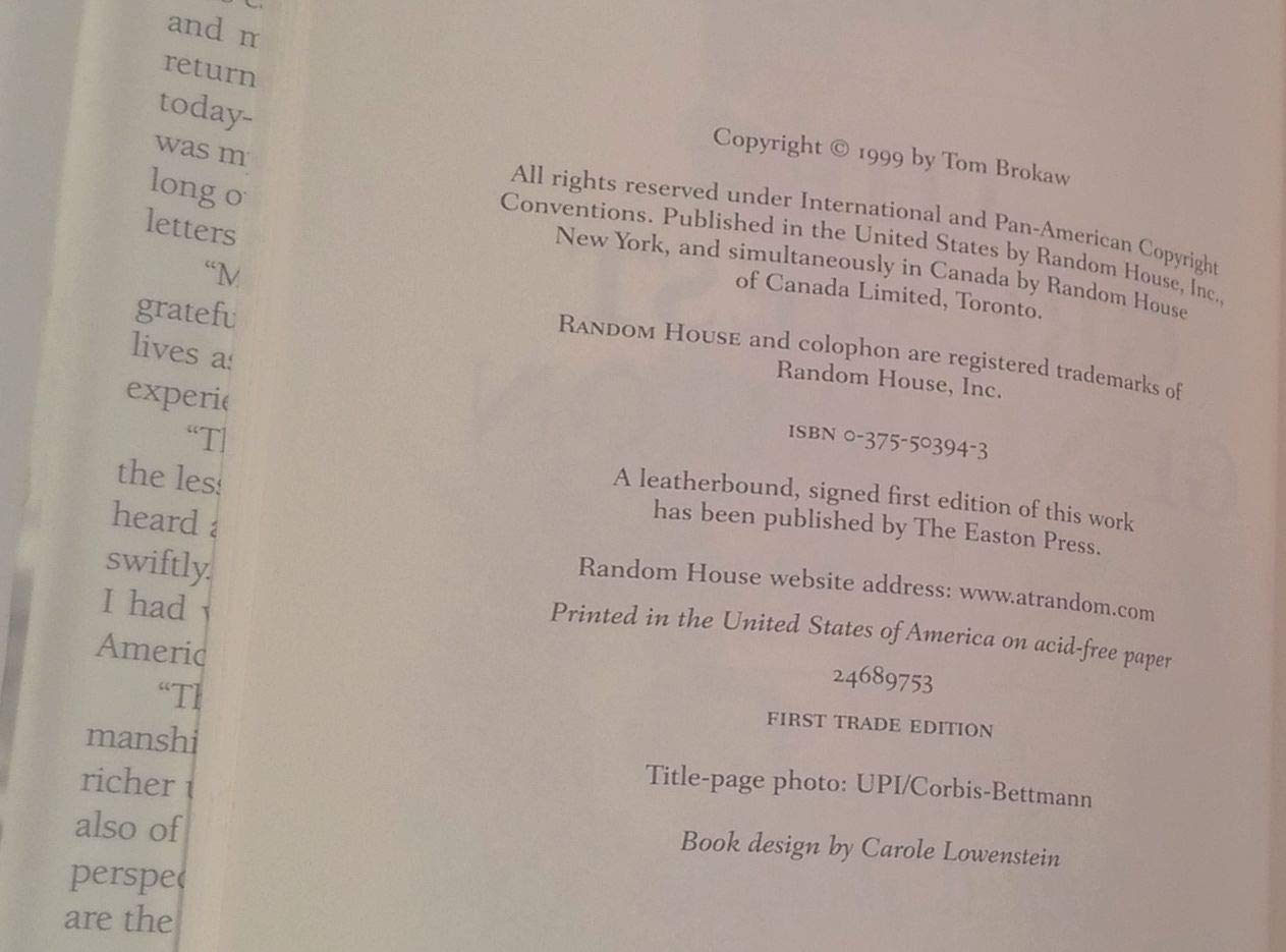 The Greatest Generation Speaks: Letters and Reflections used book depot