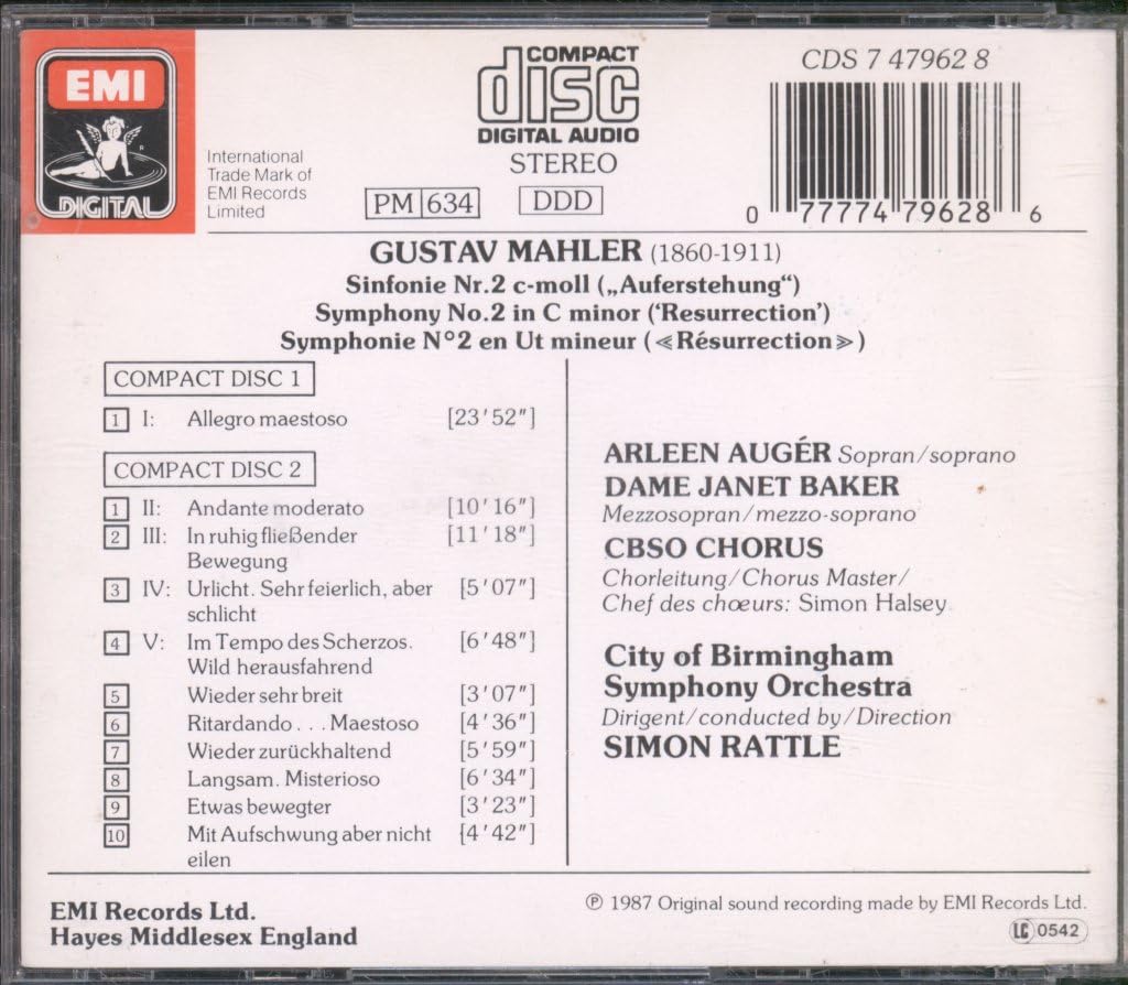 Mahler Symphony No. 2 used book depot