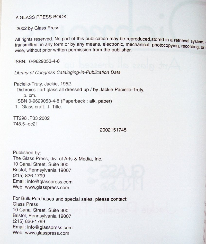 Dichroics: Art Glass All Dressed Up used book depot