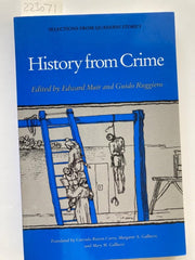 History from Crime: Selections from Quaderni Storici used book depot