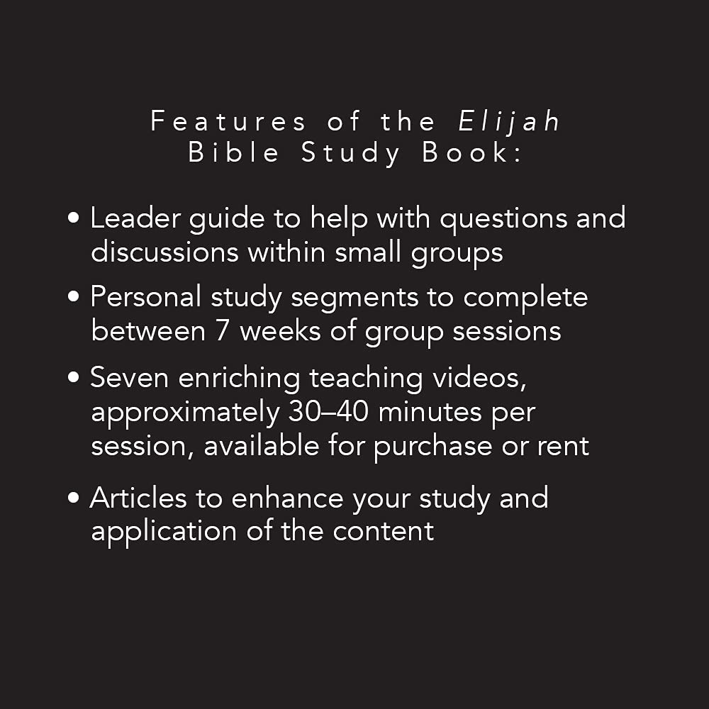 Elijah: Faith and Fire - Bible Study Book