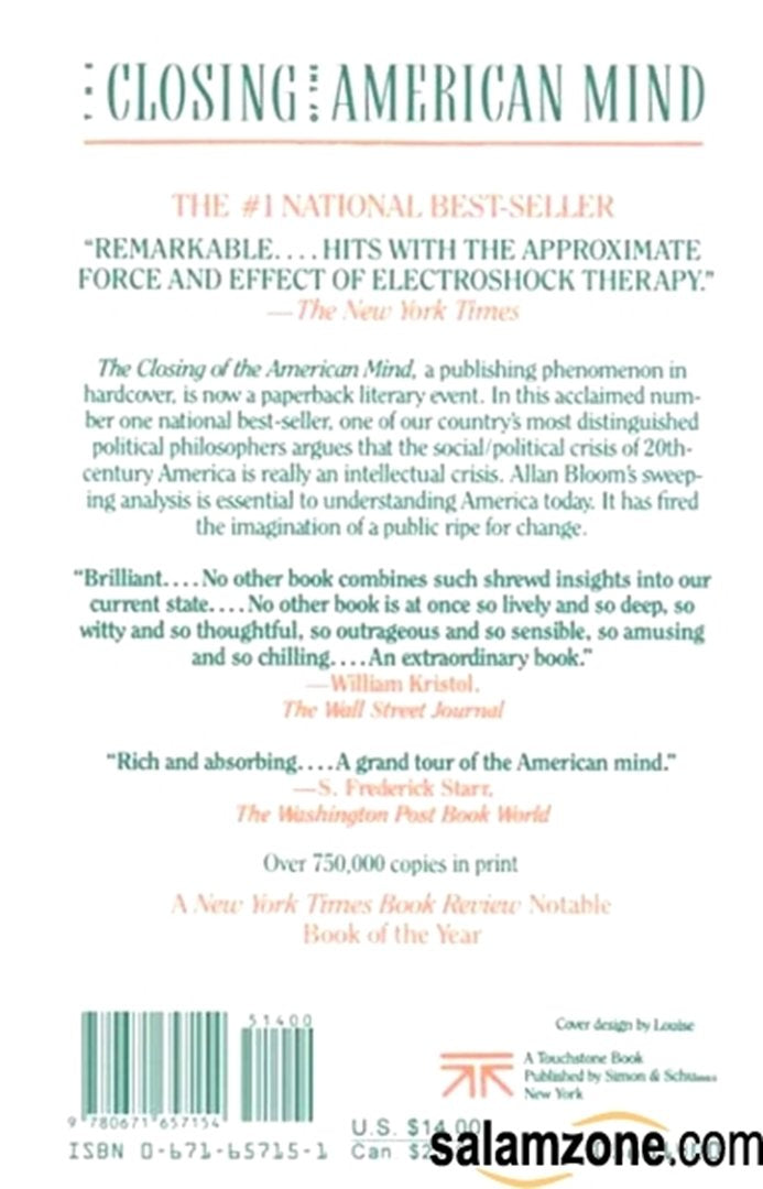 The Closing of the American Mind used book depot