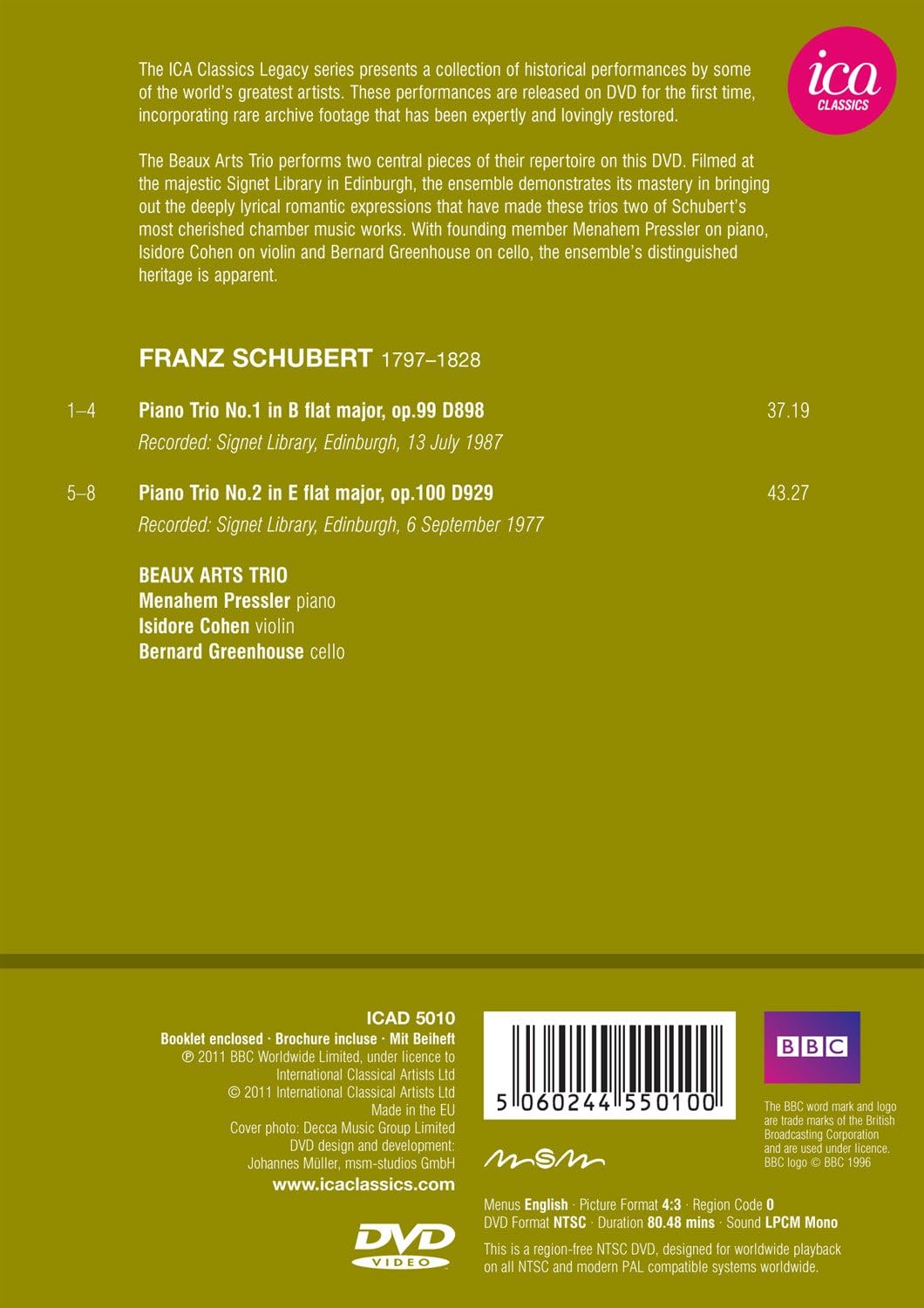 Beaux Arts Trio Plays Schubert used book depot