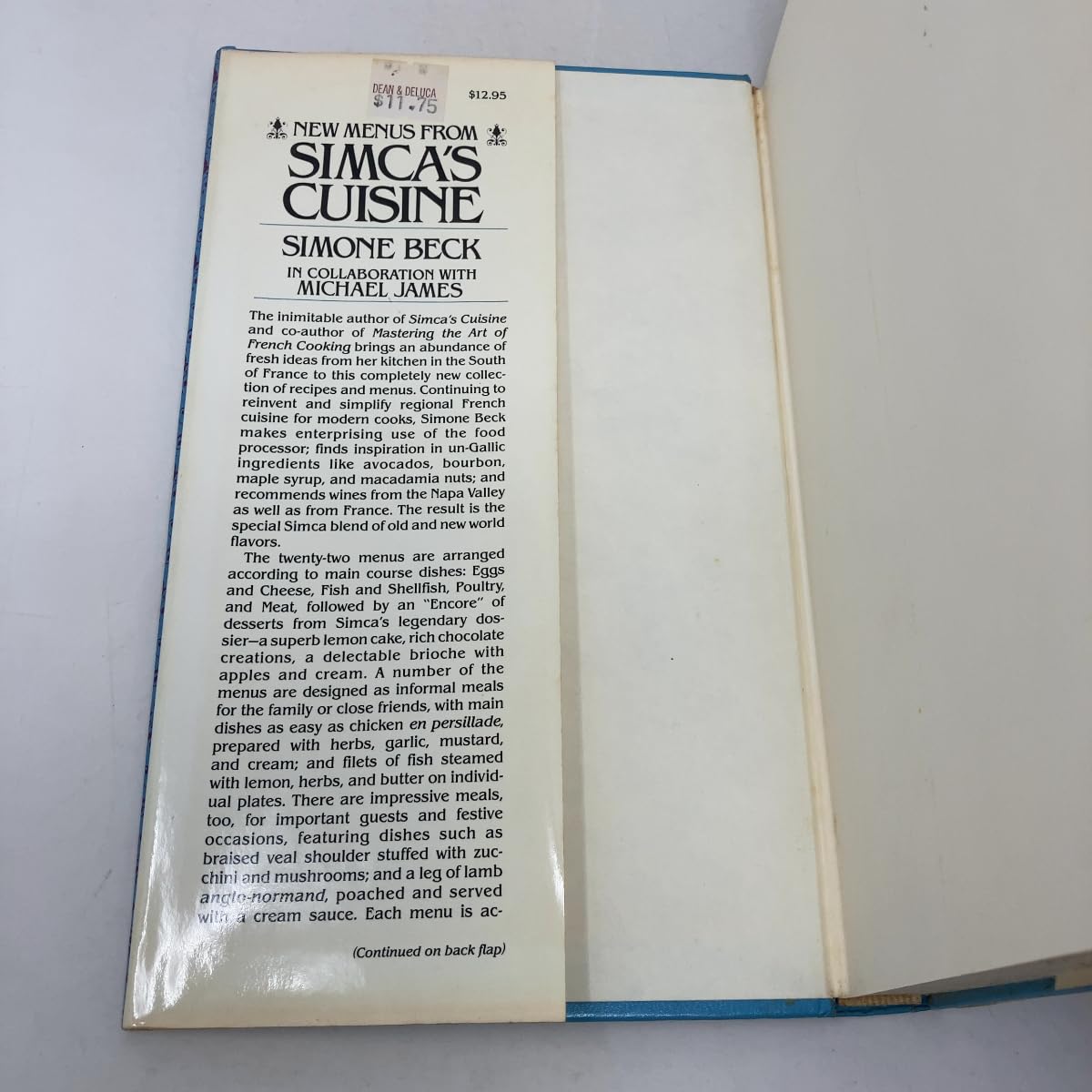 New Menus from Simca's Cuisine used book depot