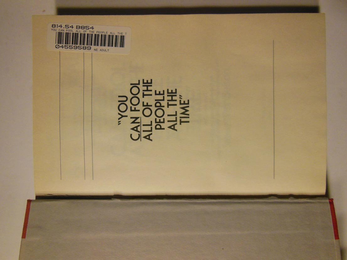 You Can Fool All the People All the Time used book depot
