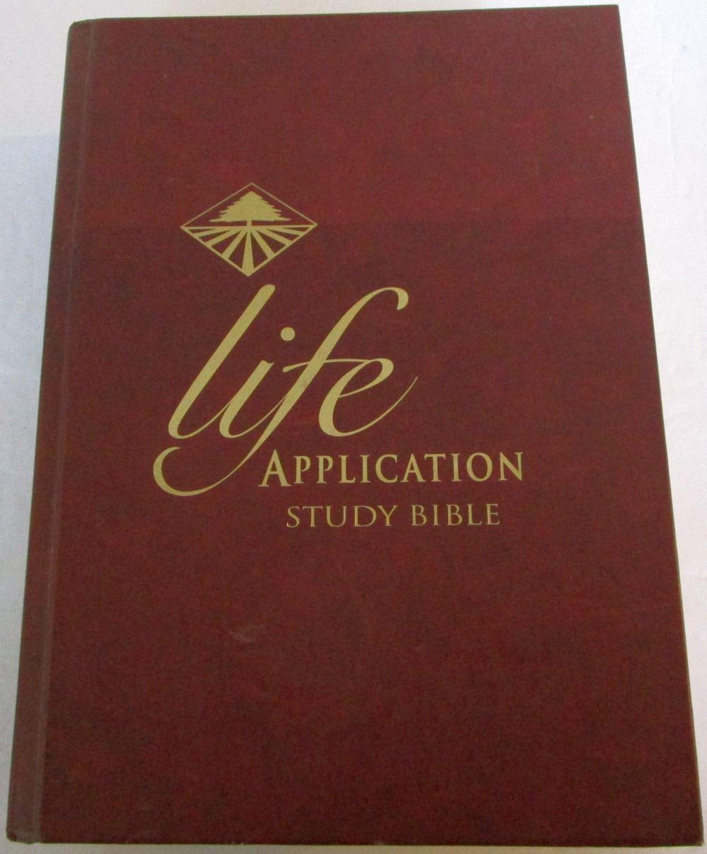 NIV Life Application Study Bible, Second Edition, Large Print (Red Letter, Hardcover) used book depot