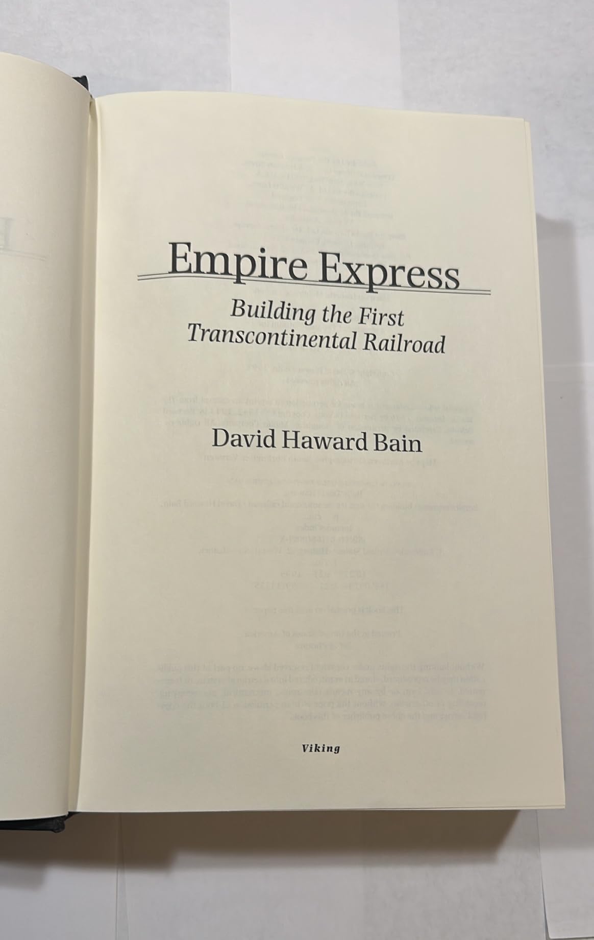 Empire Express: Building the First Transcontinental Railroad used book depot