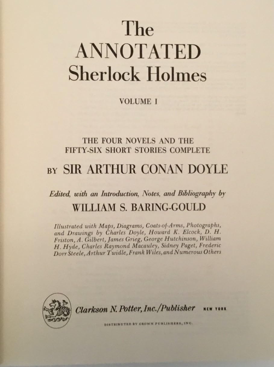 The Annotated Sherlock Holmes: The Four Novels and the Fifty-Six Short Stories Complete (2 Volume Set) used book depot