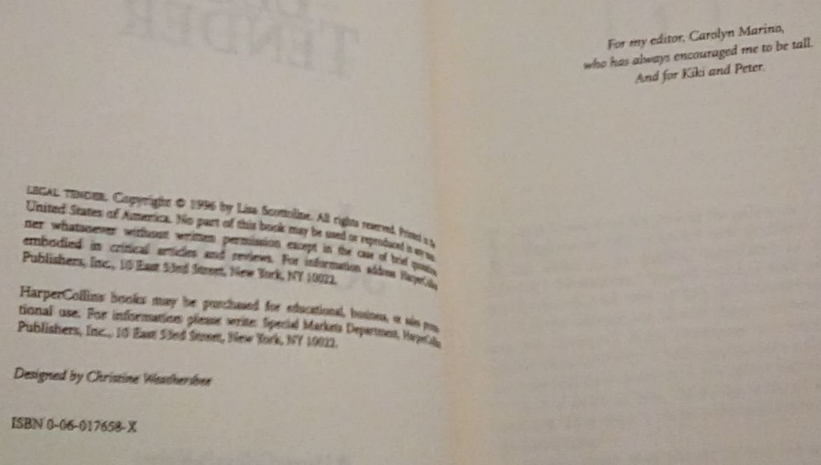 Legal Tender used book depot