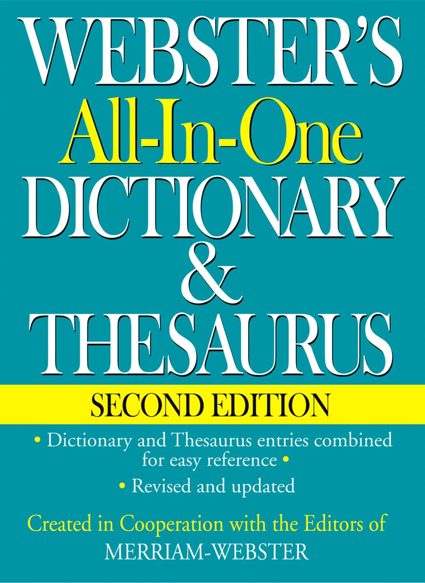 Webster's All-In-One Dictionary & Thesaurus, Second Edition used book depot