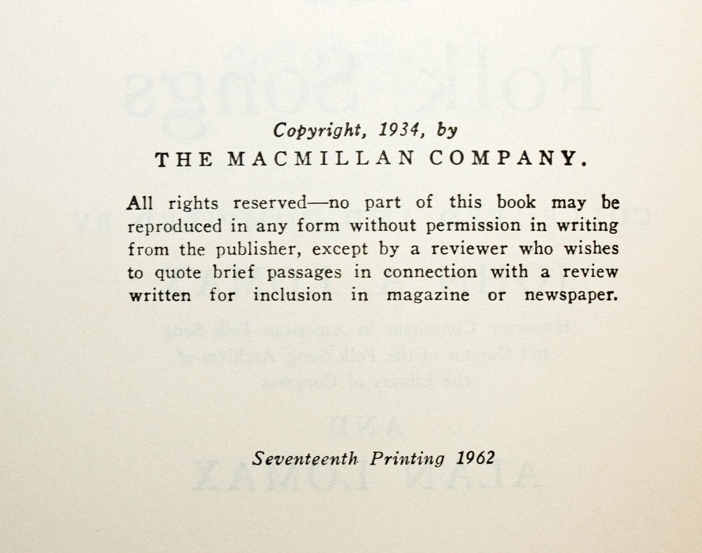 American Ballads and Folk Songs used book depot