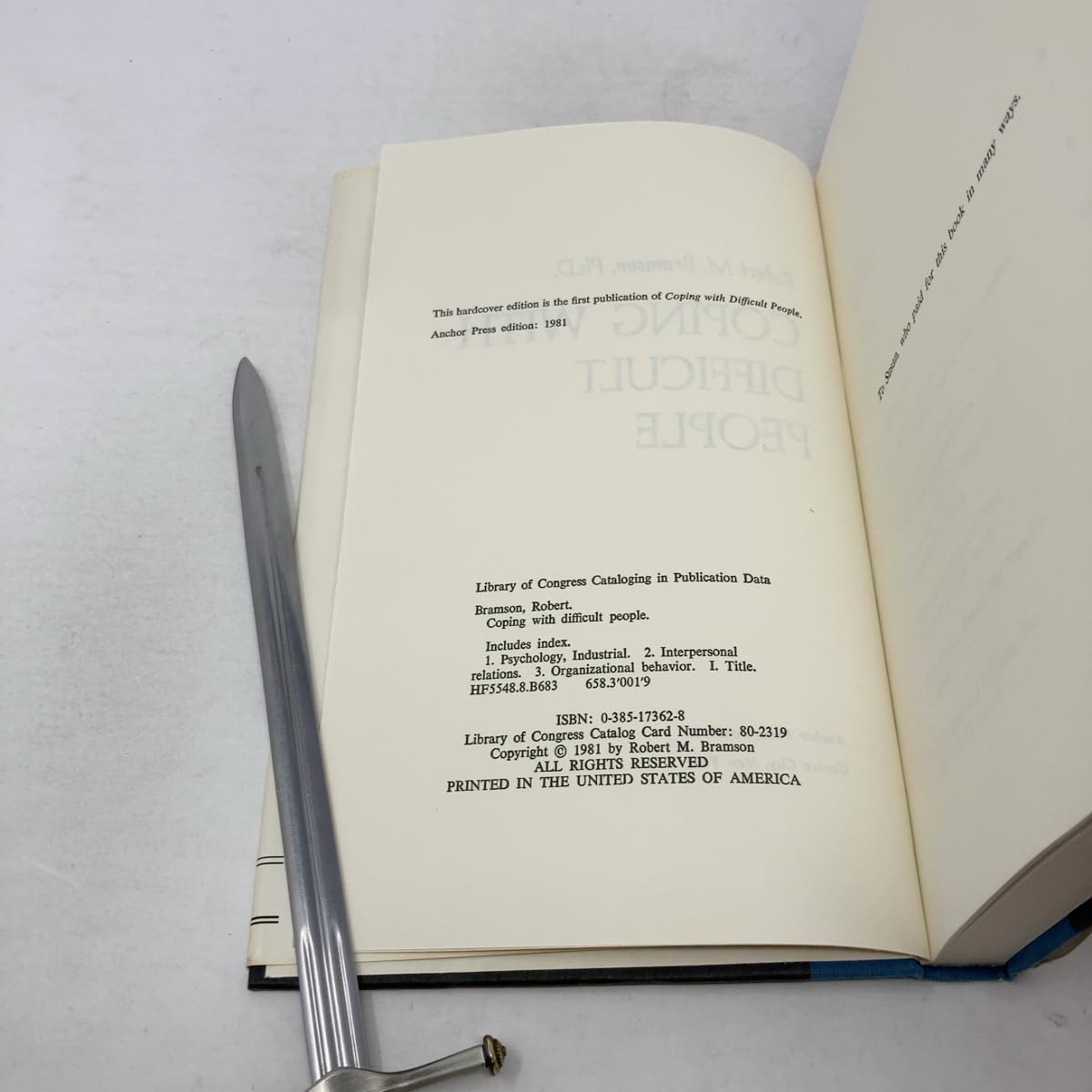 Coping with Difficult People used book depot