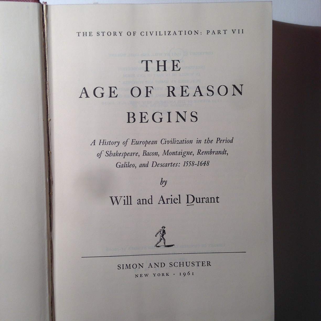 The Age of Reason Begins (The Story of Civilization VII) used book depot