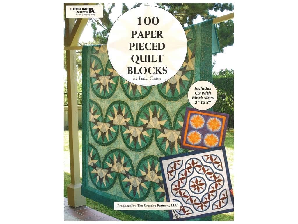 100 Paper Pieced Quilt Blocks with Bonus CD (Leisure Arts #4644) used book depot