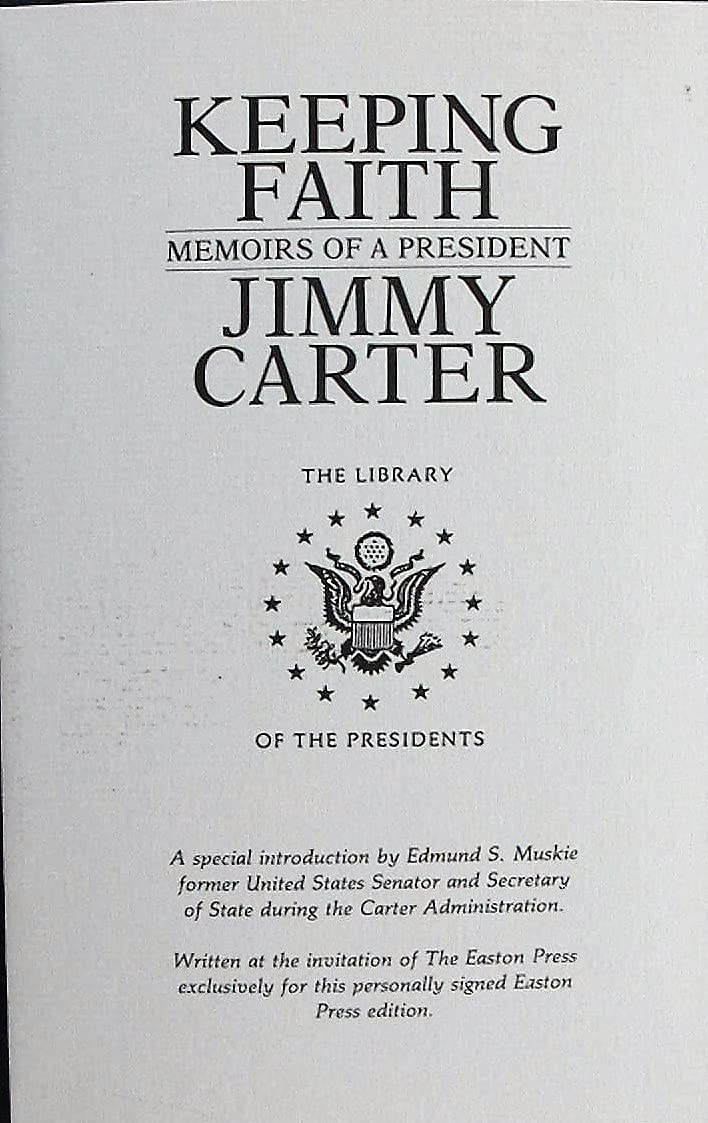 Jimmy Carter KEEPING FAITH Easton Signed Limited used book depot