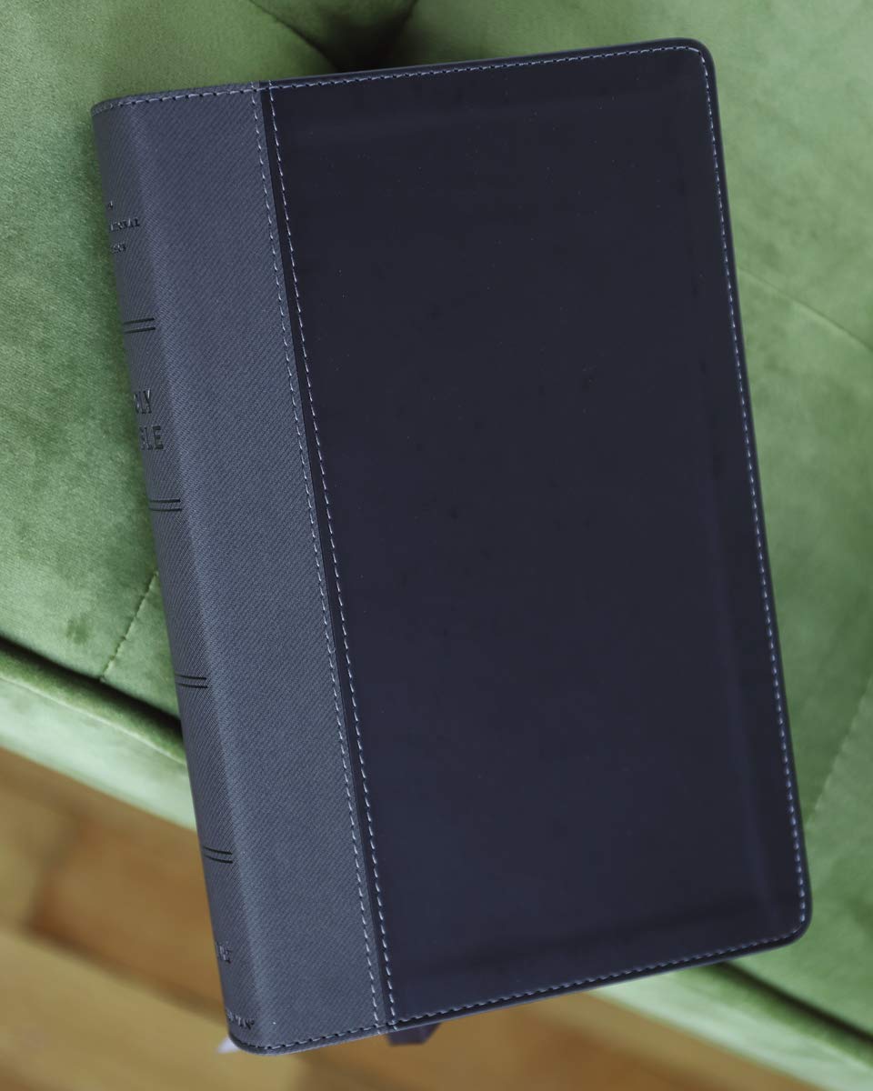 NIV, Personal Size Bible, Large Print, Leathersoft, Black, Red Letter, Comfort Print used book depot